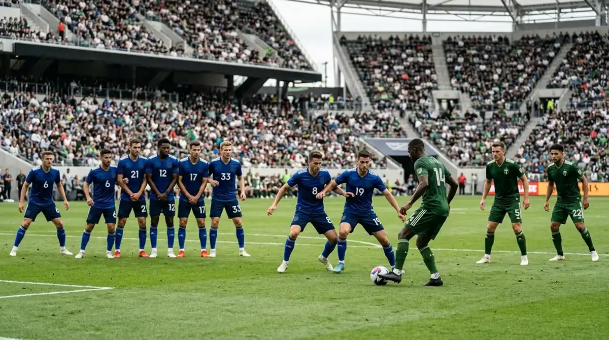 Defensives MLS-Spiel mit kompakter taktischer Aufstellung