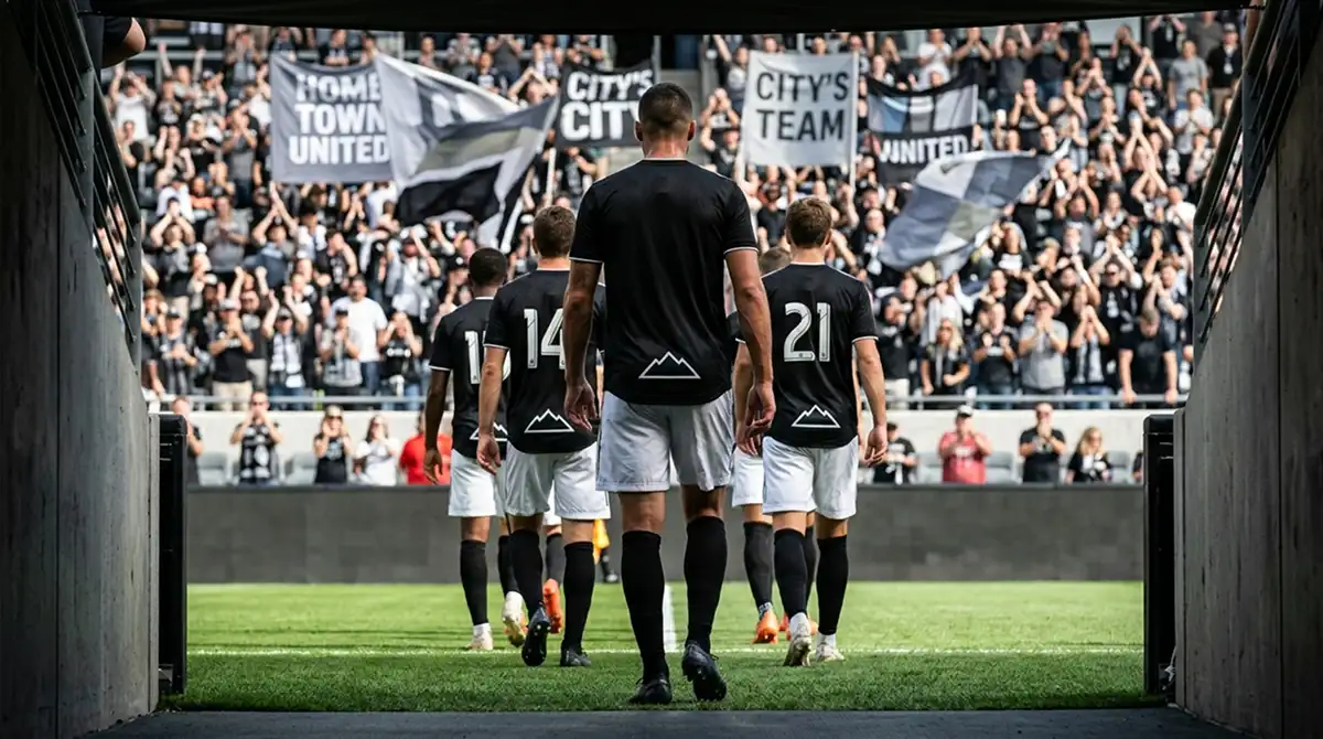 Debüt-Mannschaft eines neuen MLS-Klubs läuft in das Stadion ein