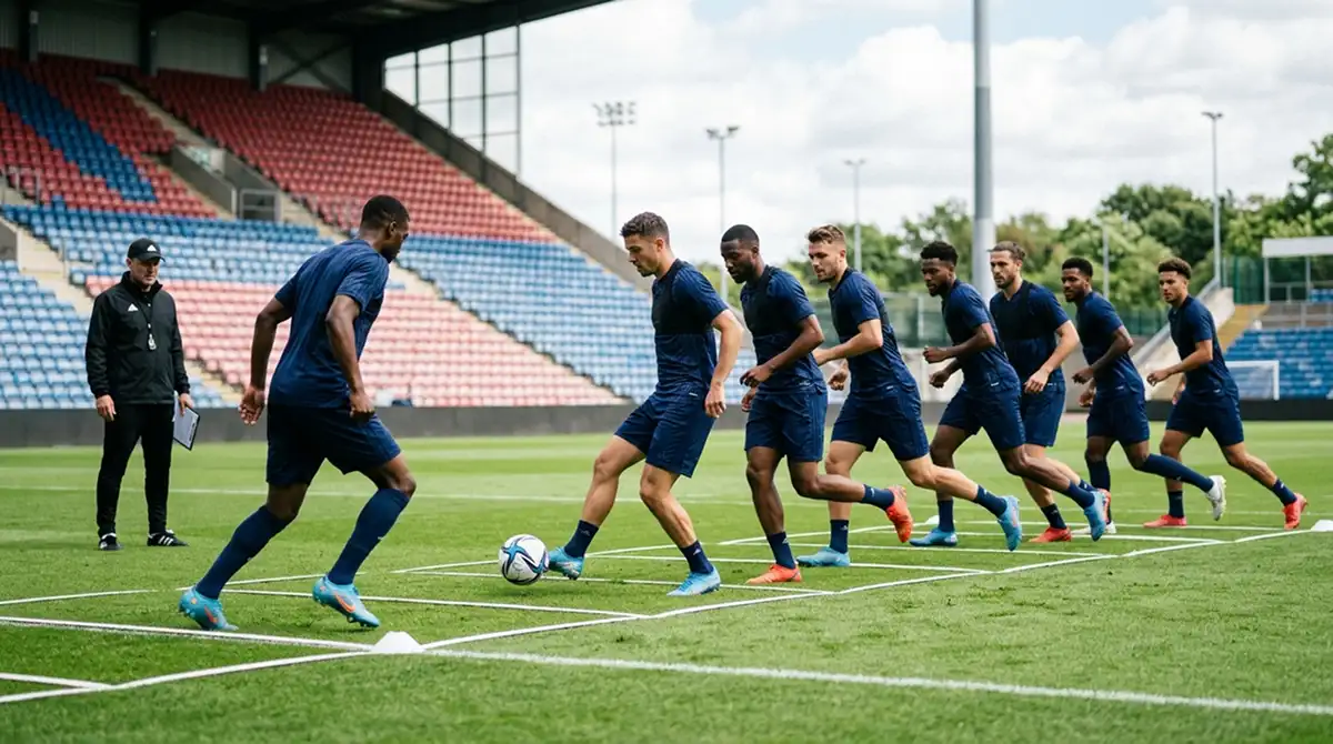 MLS-Klub beim Aufwärmtraining im Stadion vor einem Spieltag