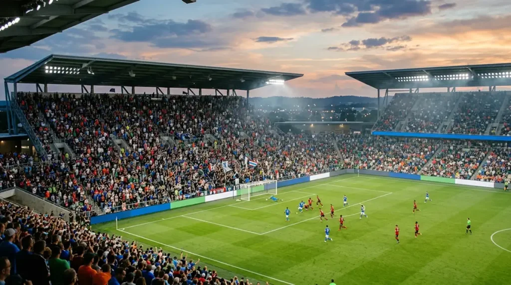 Soccer-Stadion an der amerikanischen Ostküste bei einem MLS-Spieltag