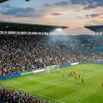 Soccer-Stadion an der amerikanischen Ostküste bei einem MLS-Spieltag