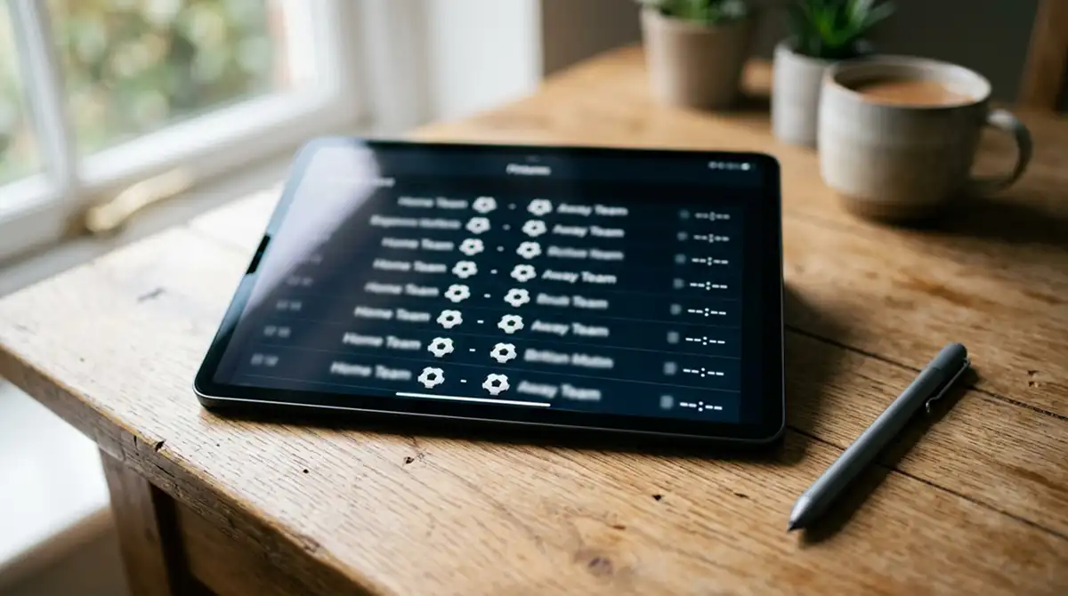 Übersicht von MLS-Spielen auf einem Tablet als Symbol für Anbieter-Marktauswahl