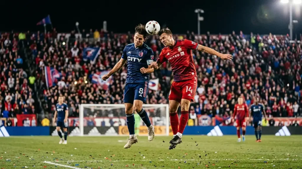 Spielszene aus der ersten MLS-Playoff-Runde im Best-of-3-Format unter Flutlicht