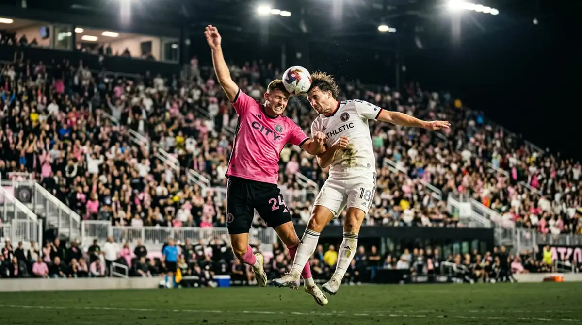 Intensive Spielszene in der ersten MLS-Playoff-Runde unter Stadionflutlicht