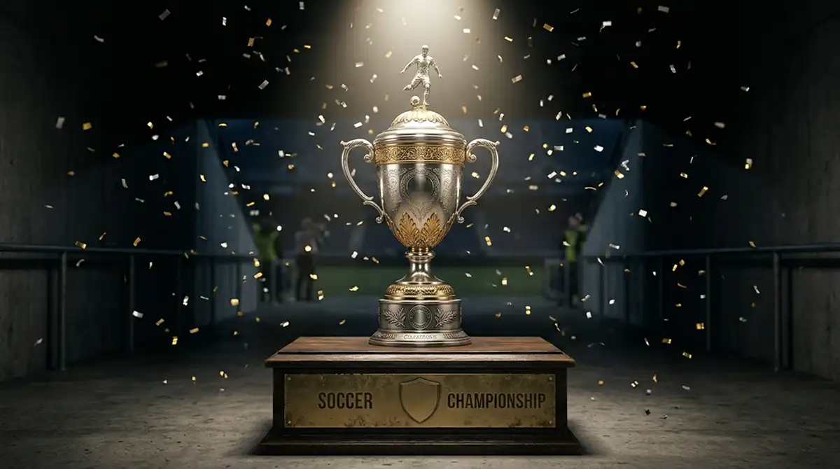 Pokal auf dem Siegerpodest als Sinnbild für MLS-Langzeitwetten auf den Cup und den Supporters' Shield