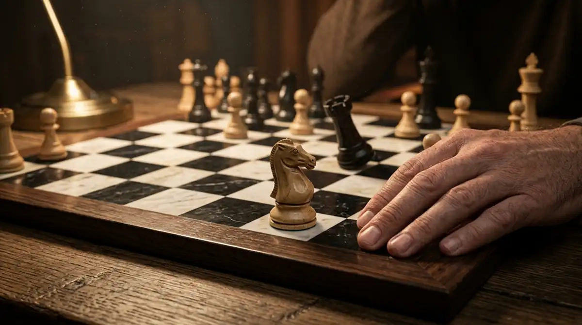 Schachfiguren auf Brett als Symbol für strategisches Value-Betting